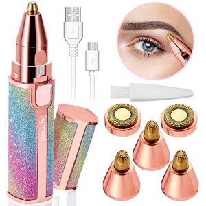 Flawless 2 In 1 Eyebrow Trimmer | 2 In 1 Hair Remover | Chargeable, Multi Attractive Color | With USB Charging Cable And Cleaning Brush