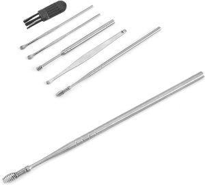 ear wax cleaning kit |Wax Pickers Stainless Steel Earpick Wax Remover Curette