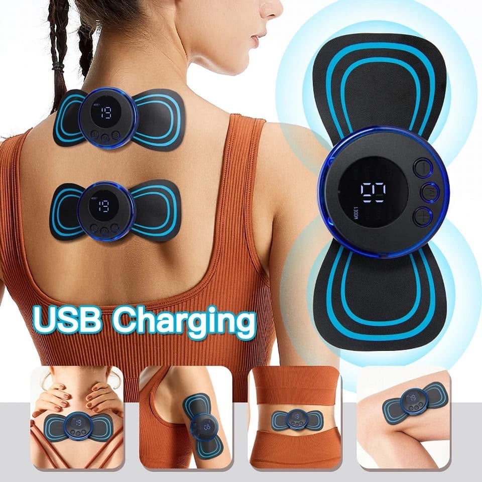 Slide 1 Slide 2 Slide 3 Mini Body Massager | Neck Pain Relief Ems Butterfly Body Massager  | Men & Women massager