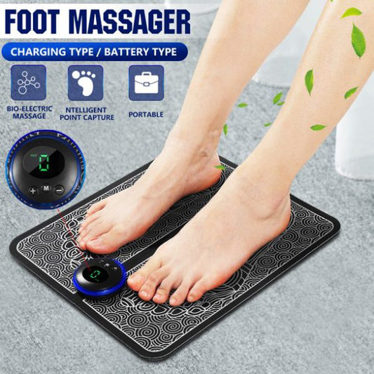 Ems Foot Massager Mat Electric Usb Charging Smart Display | Tens Acupuncture Feet Cushion | Blood Circulation Pad Health Care Home