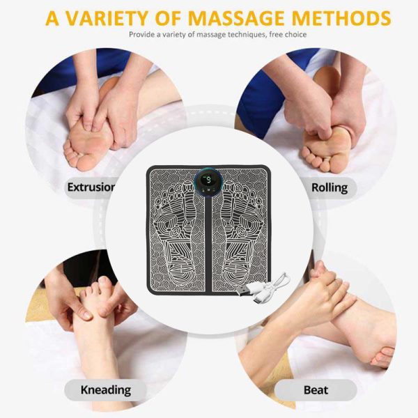 Ems Foot Massager Mat Electric Usb Charging Smart Display | Tens Acupuncture Feet Cushion | Blood Circulation Pad Health Care Home