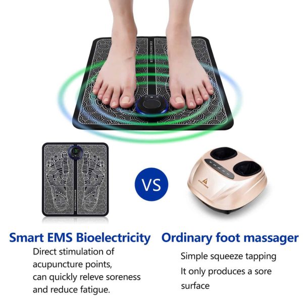 Ems Foot Massager Mat Electric Usb Charging Smart Display | Tens Acupuncture Feet Cushion | Blood Circulation Pad Health Care Home