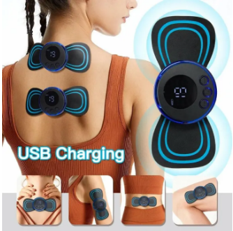 Slide 1 Slide 2 Slide 3 Mini Body Massager | Neck Pain Relief Ems Butterfly Body Massager  | Men & Women massager