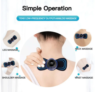 Slide 1 Slide 2 Slide 3 Mini Body Massager | Neck Pain Relief Ems Butterfly Body Massager  | Men & Women massager