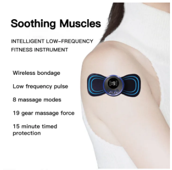 Slide 1 Slide 2 Slide 3 Mini Body Massager | Neck Pain Relief Ems Butterfly Body Massager  | Men & Women massager